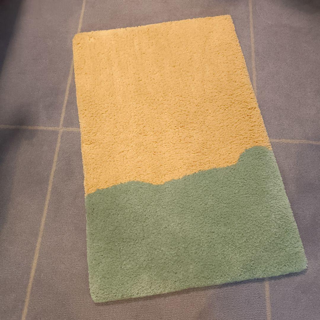 添島勲商店 国産 い草花ござ ラグマット 約190×190cm マハラジャ茶の