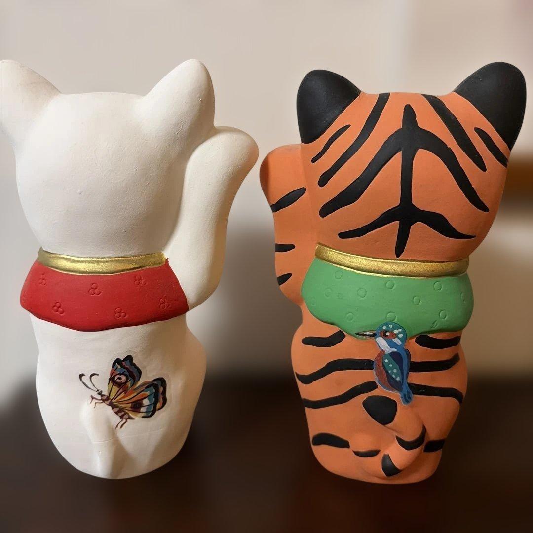 招き猫　寅　置物 陶器　アフタヌーンティー　ナタリーレテ　干支　美品