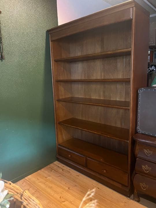 カリモク 飾り棚 ブックシェルフ アンティーク ビンテージ 昭和レトロ