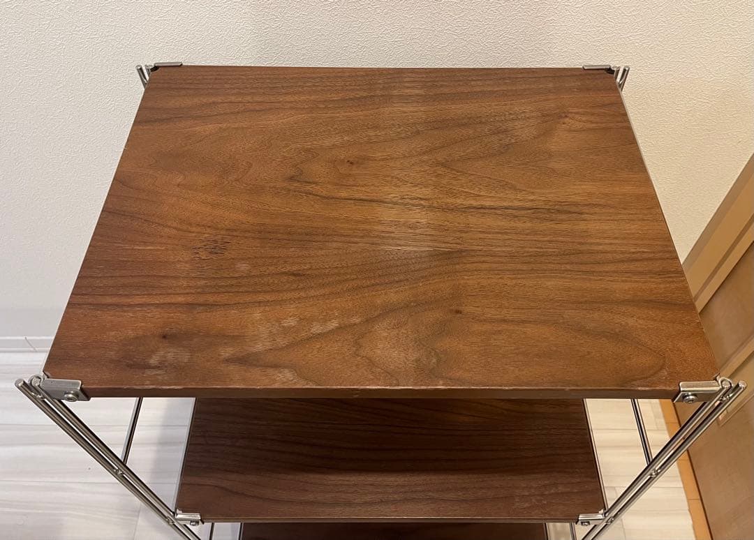 無印良品 ステンレスユニットシェルフ ウォールナット材棚セット 小