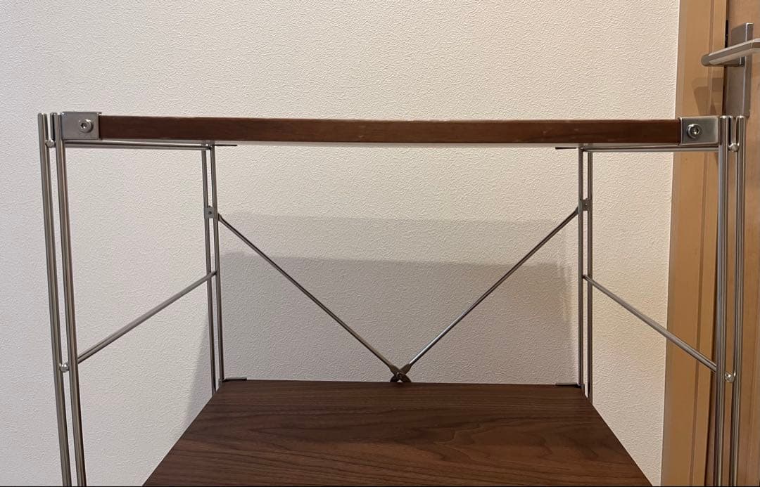 無印良品 ステンレスユニットシェルフ ウォールナット材棚セット 小