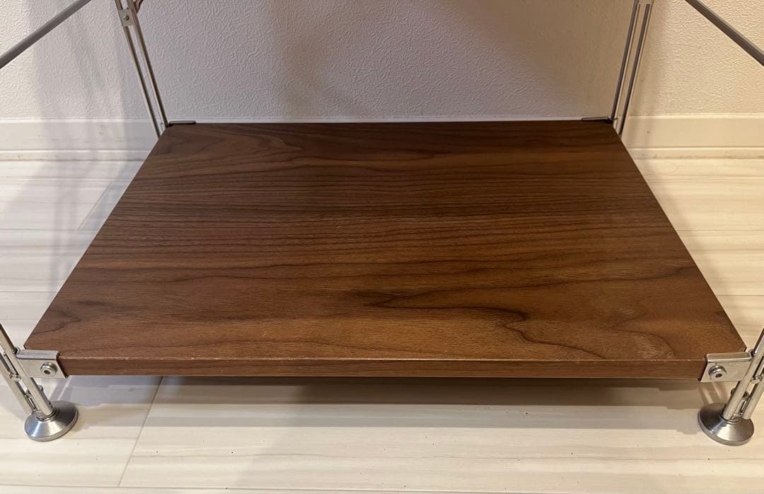 無印良品 ステンレスユニットシェルフ ウォールナット材棚セット 小