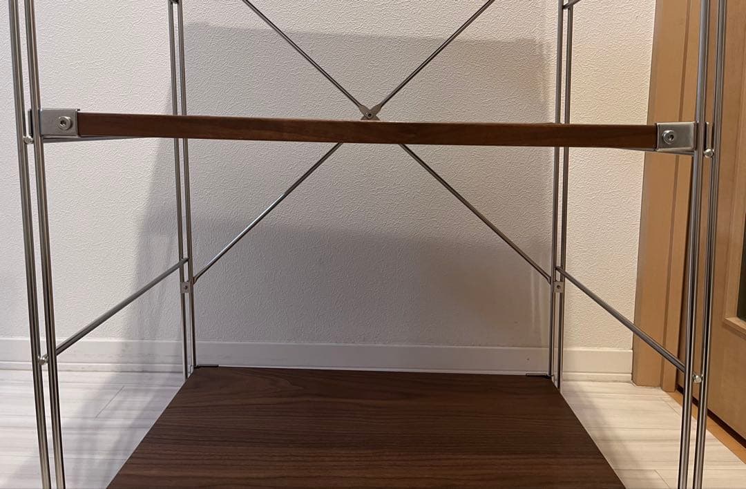 無印良品 ステンレスユニットシェルフ ウォールナット材棚セット 小