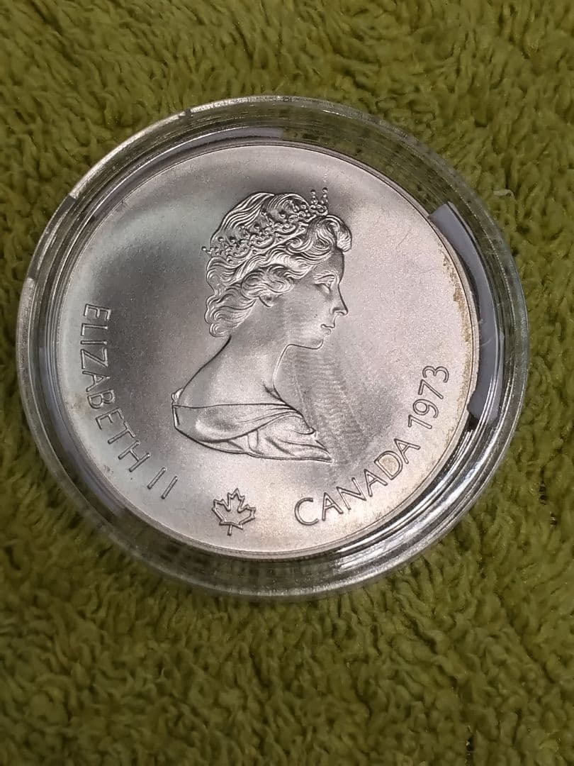 hab030 カナダ 1973年 ＄5 銀貨 モントリオールオリンピック