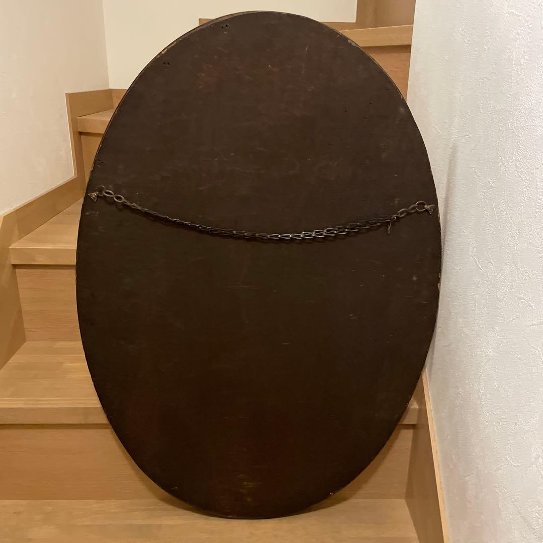 アンティーク　オーバル　壁掛けミラー　中サイズ