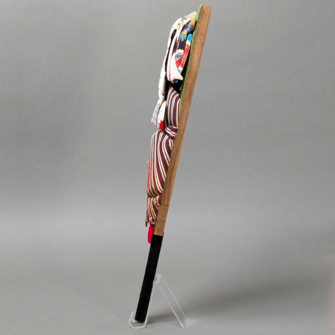 押絵羽子板　琴山？　当時物　アンティーク　昭和レトロ　日本人形　正月飾り　a