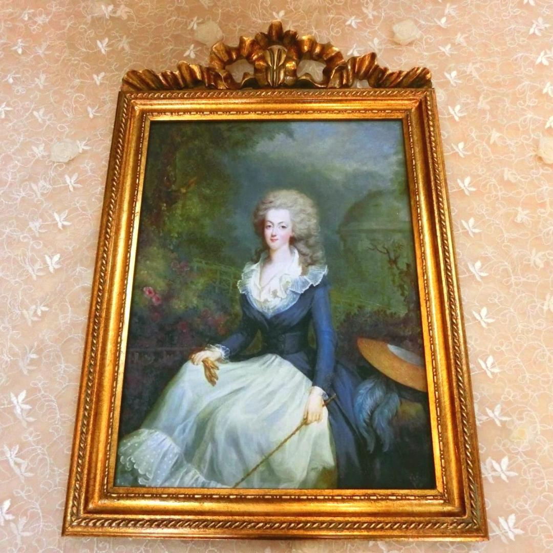 ロココ調 マリーアントワネット額絵701 アンティークゴールド