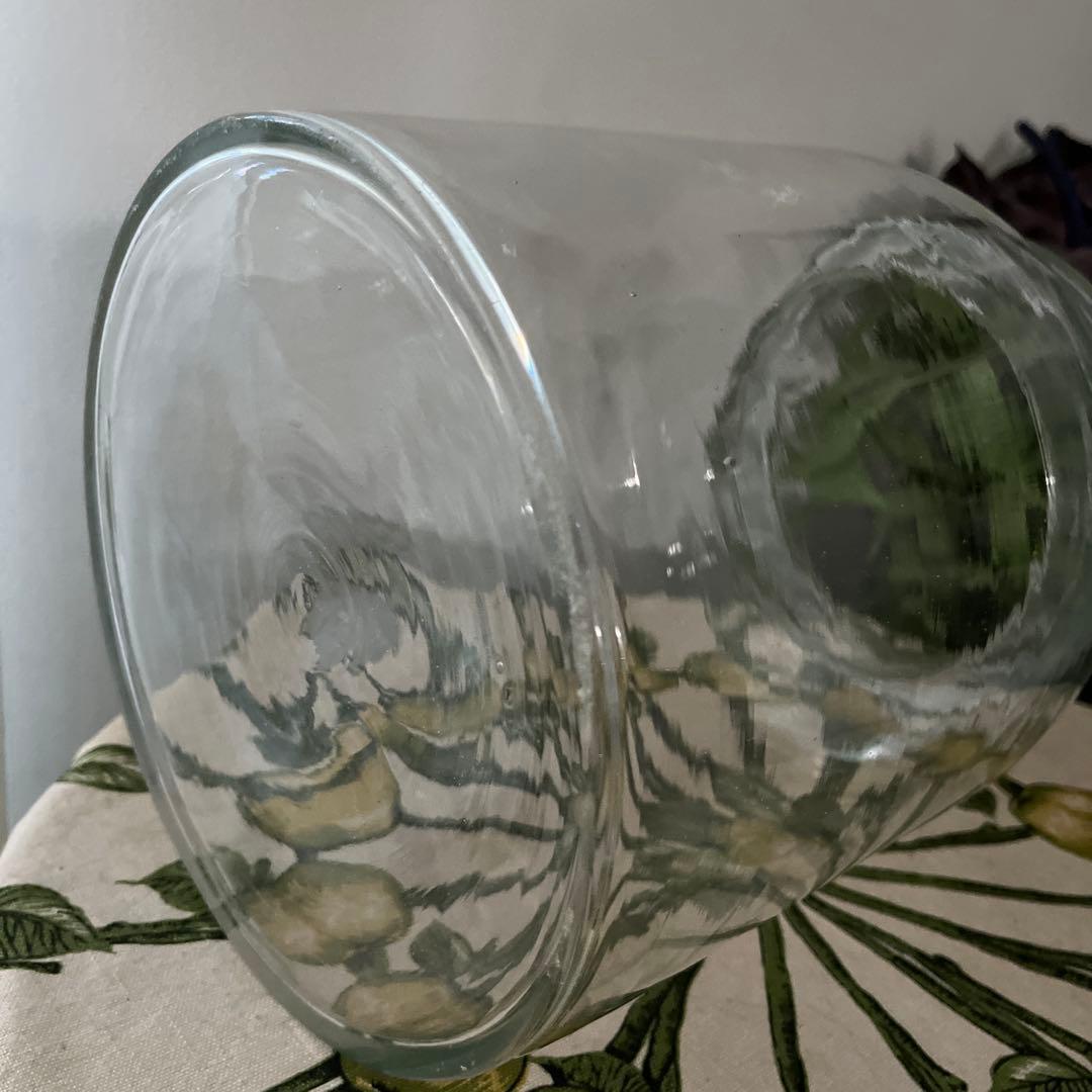 昭和レトロ 蓋付 ガラス瓶 保存瓶