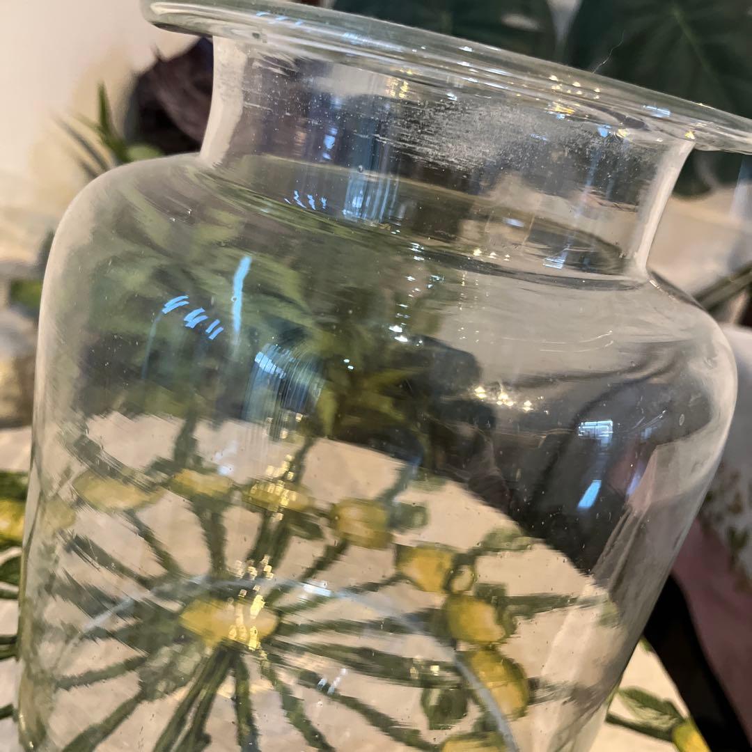 昭和レトロ 蓋付 ガラス瓶 保存瓶