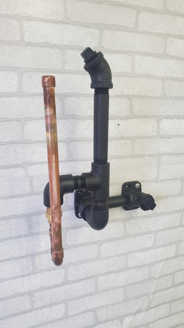 【注：ホンモノ】【DIY】《おしゃれ》[ガス配管]ガス管ウォールハンガー