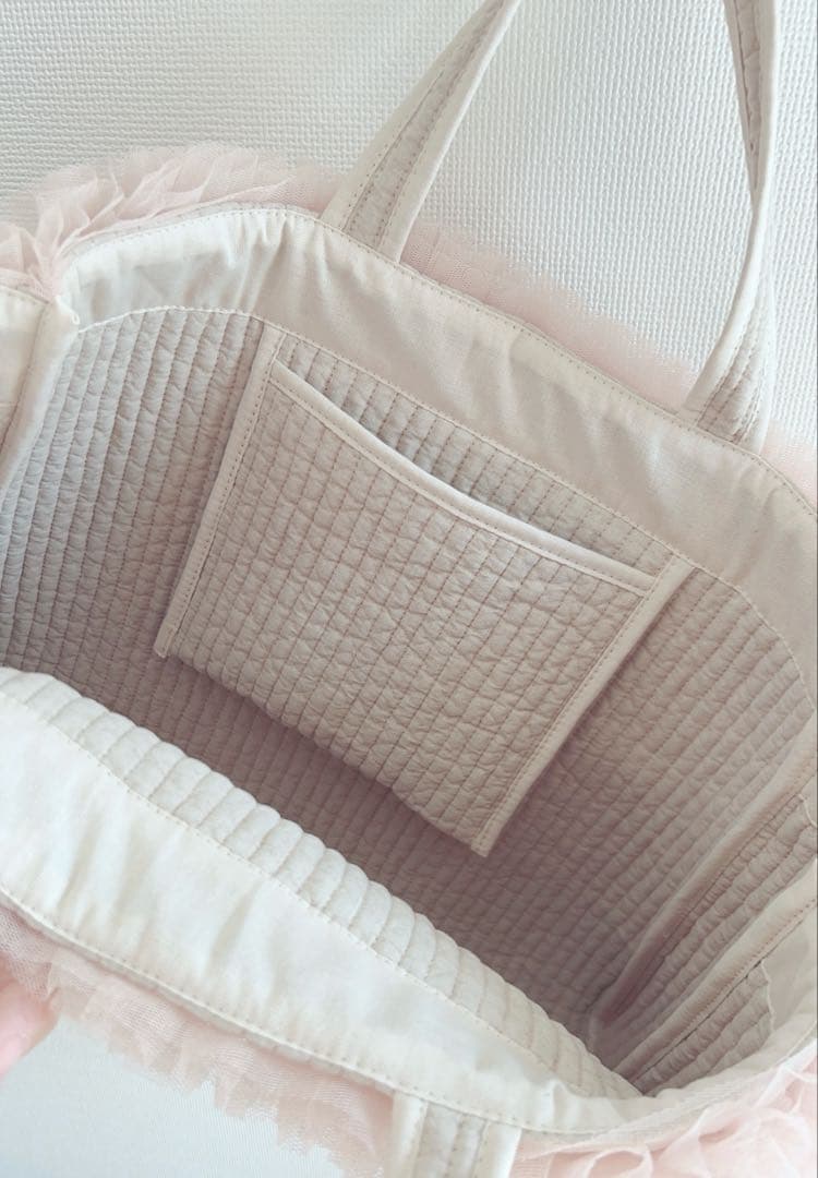 minoriko様専用 ヌビバッグ レッスンバッグ チュール パール ベージュ