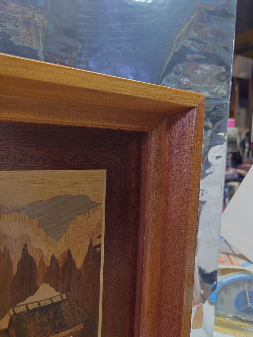 日本の旅情シリーズ】 「大町の秋」 マーケタリー・木目象嵌 No.5