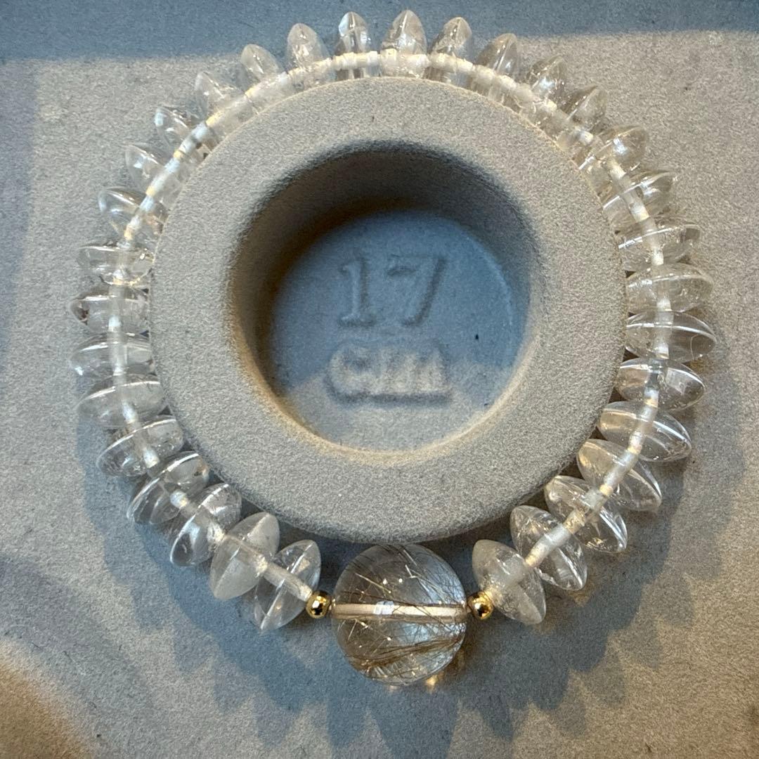 シルバールチルクォーツブレスレット 天然石
