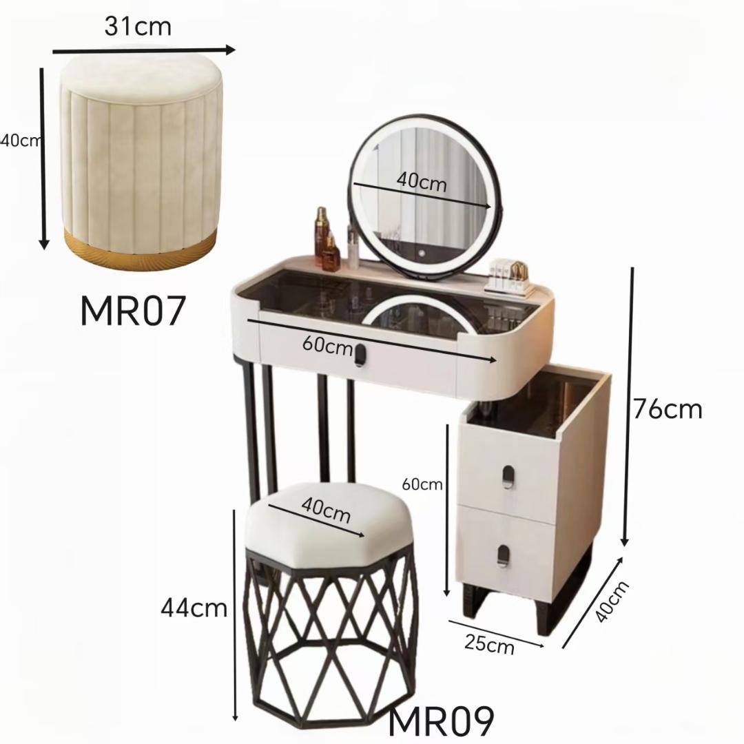 【期間セール】鏡付きメイク用ライトドレッサー訳あり品写真をご確認 J207-02