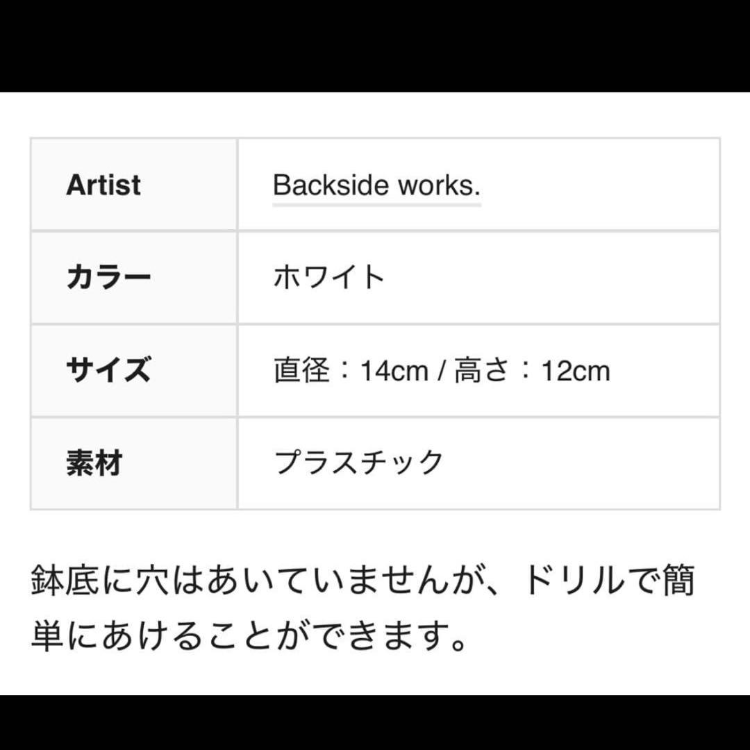 【限定品】　Backside works バックサイドワークス 鉢