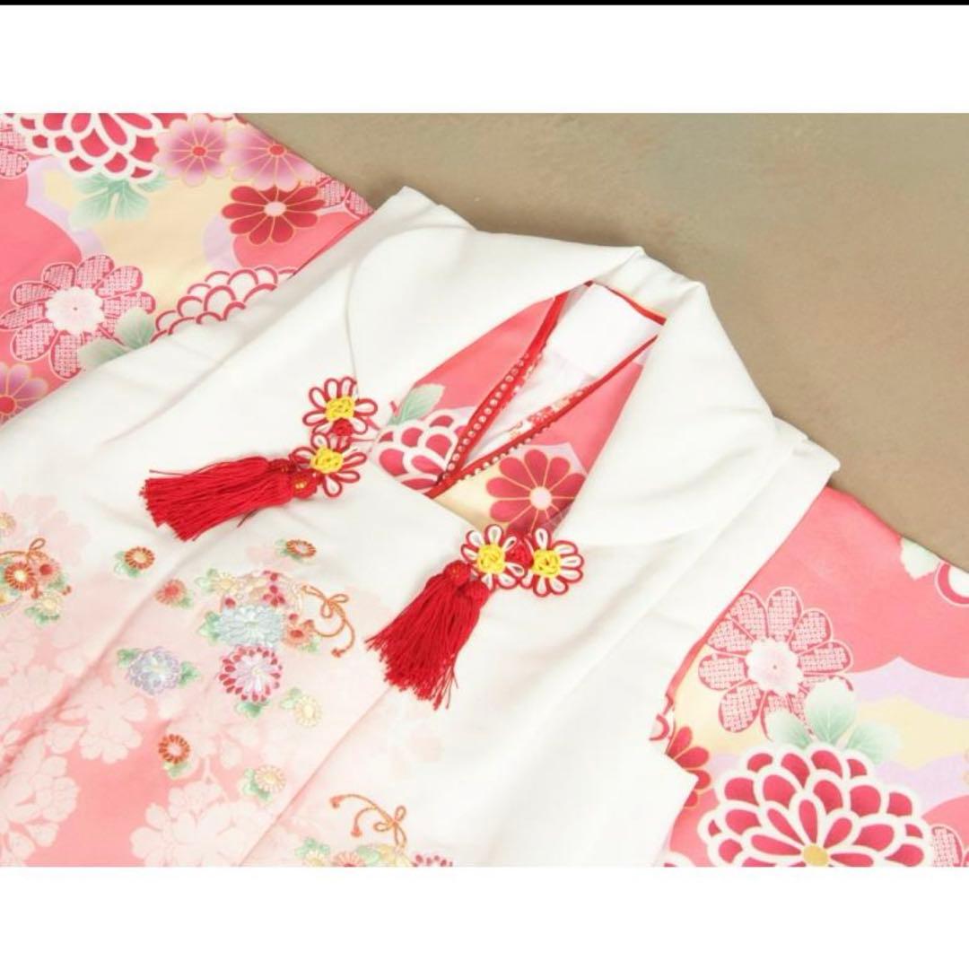 七五三 フルセット　着物　3歳　被布　女の子　ピンク　リョウコキクチ