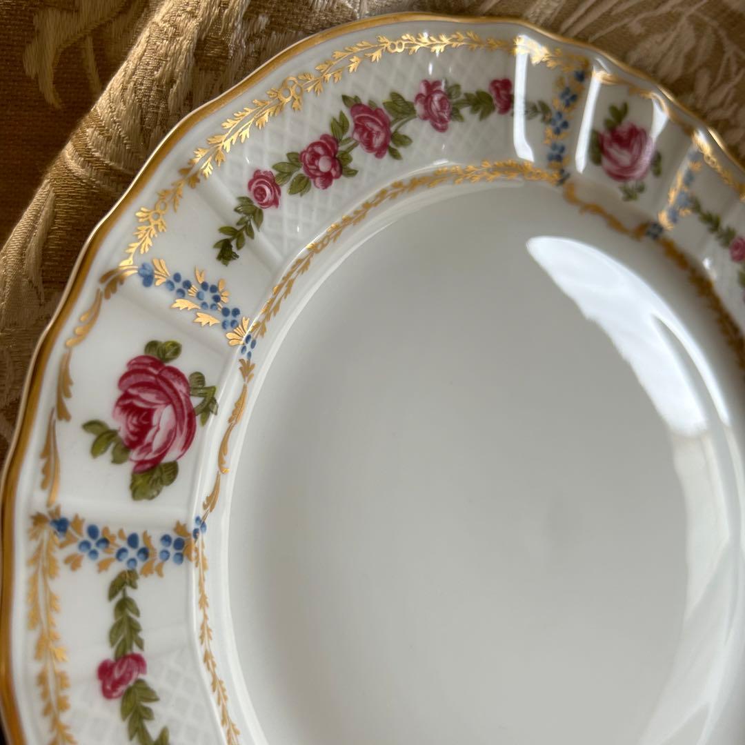 フランス製　Limoges ROSE DE LIMOGESディナープレート ペア