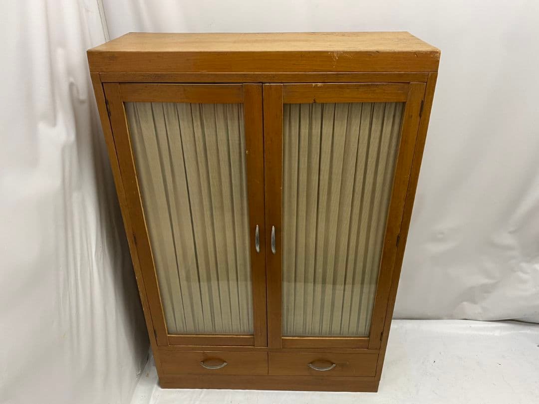 昭和レトロ 天童木工 木製キャビネット 食器棚 サイドボード 古家具 収納棚