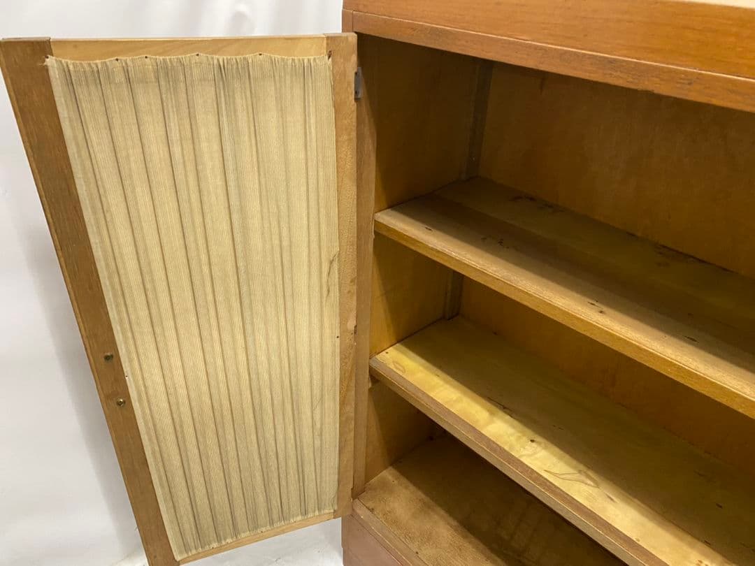 昭和レトロ 天童木工 木製キャビネット 食器棚 サイドボード 古家具 収納棚