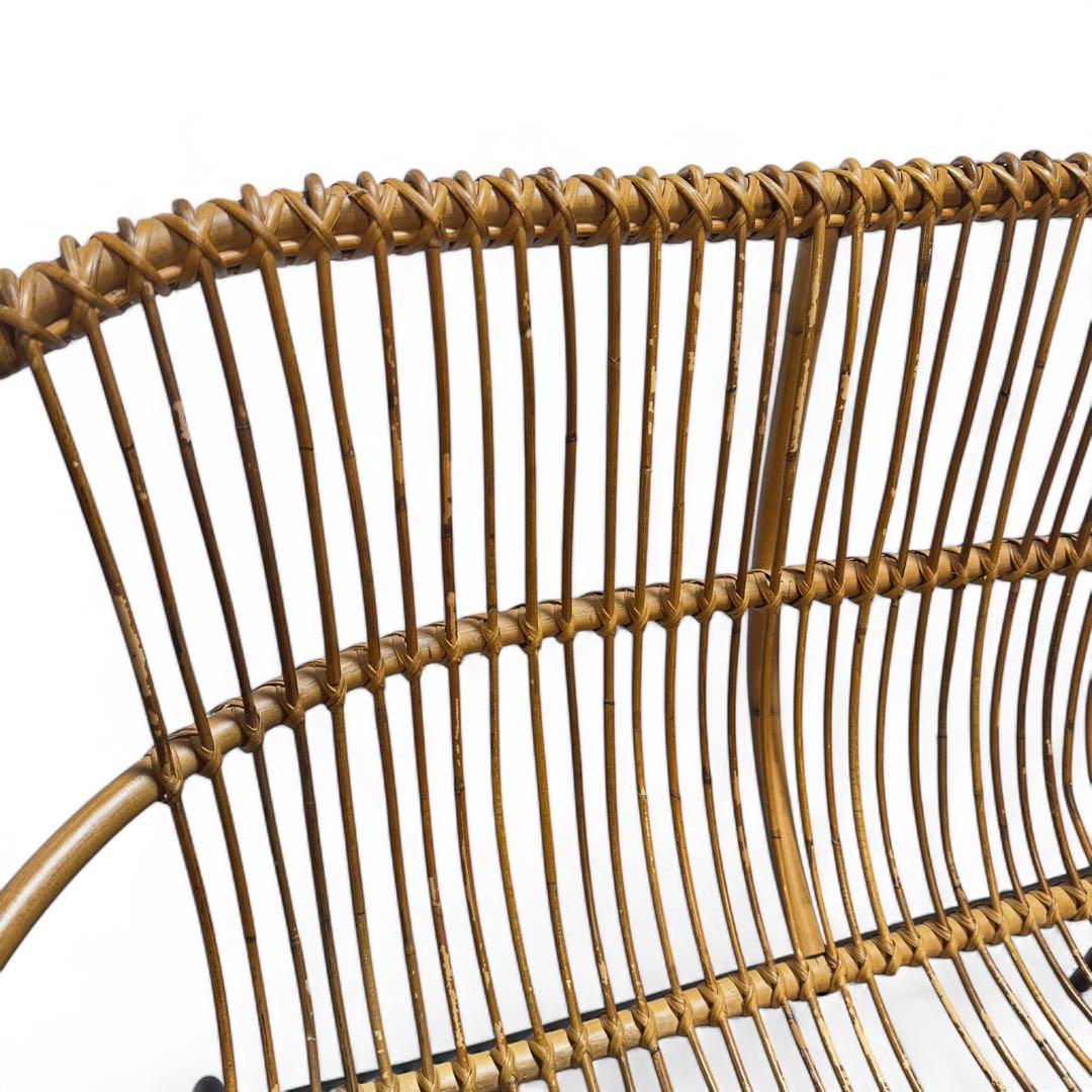 超希少品 廃盤品 ラブチェア ラタン製 ハンドメイド 東谷 TTF-922