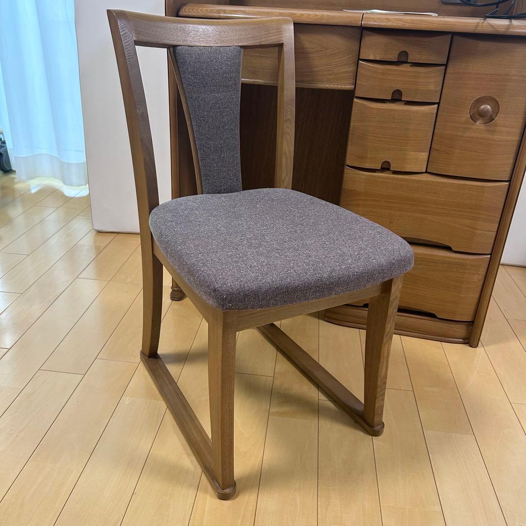 大塚家具　タモ材　デスクドレッサー　天然木　アンティークテーブルランプ　極美品