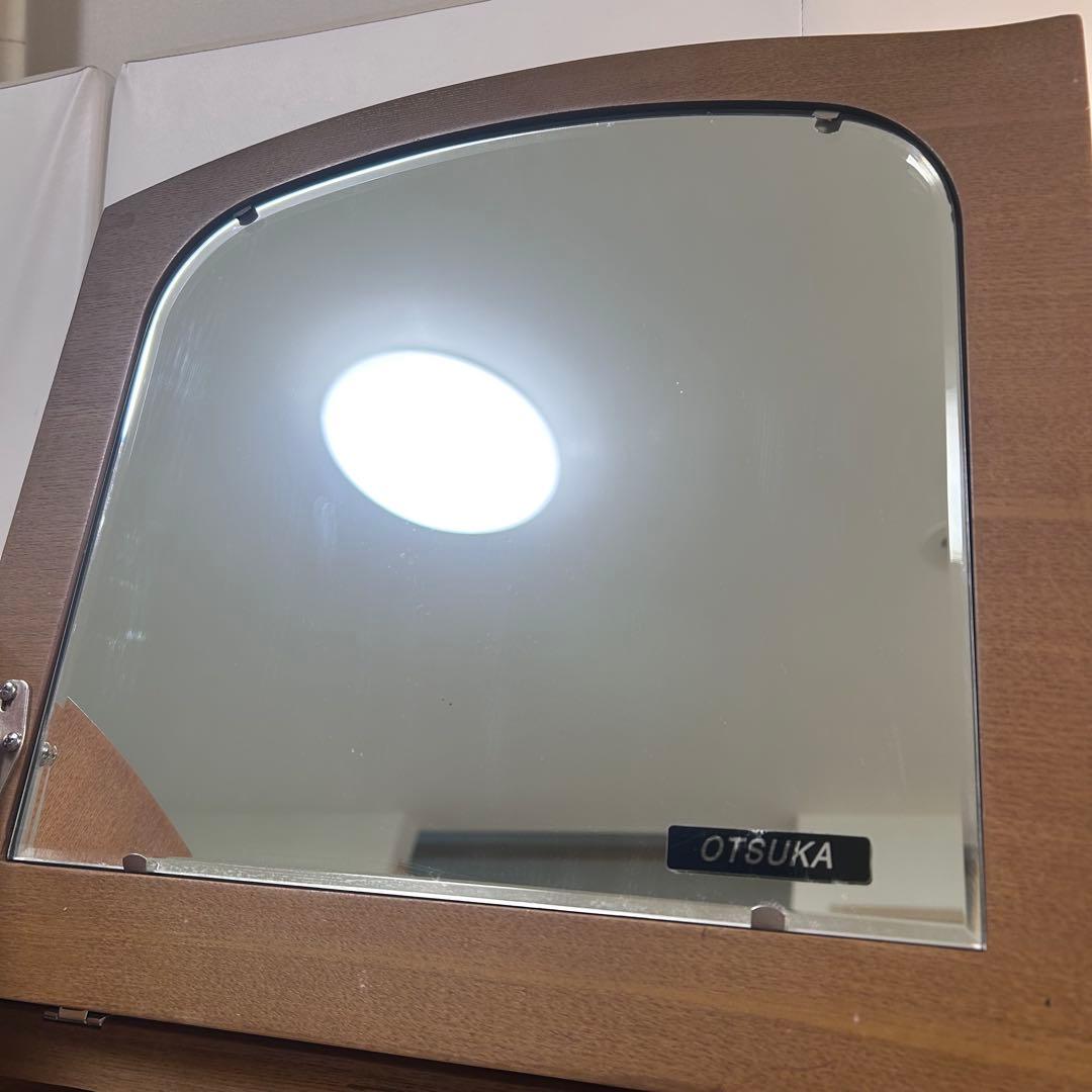 大塚家具　タモ材　デスクドレッサー　天然木　アンティークテーブルランプ　極美品