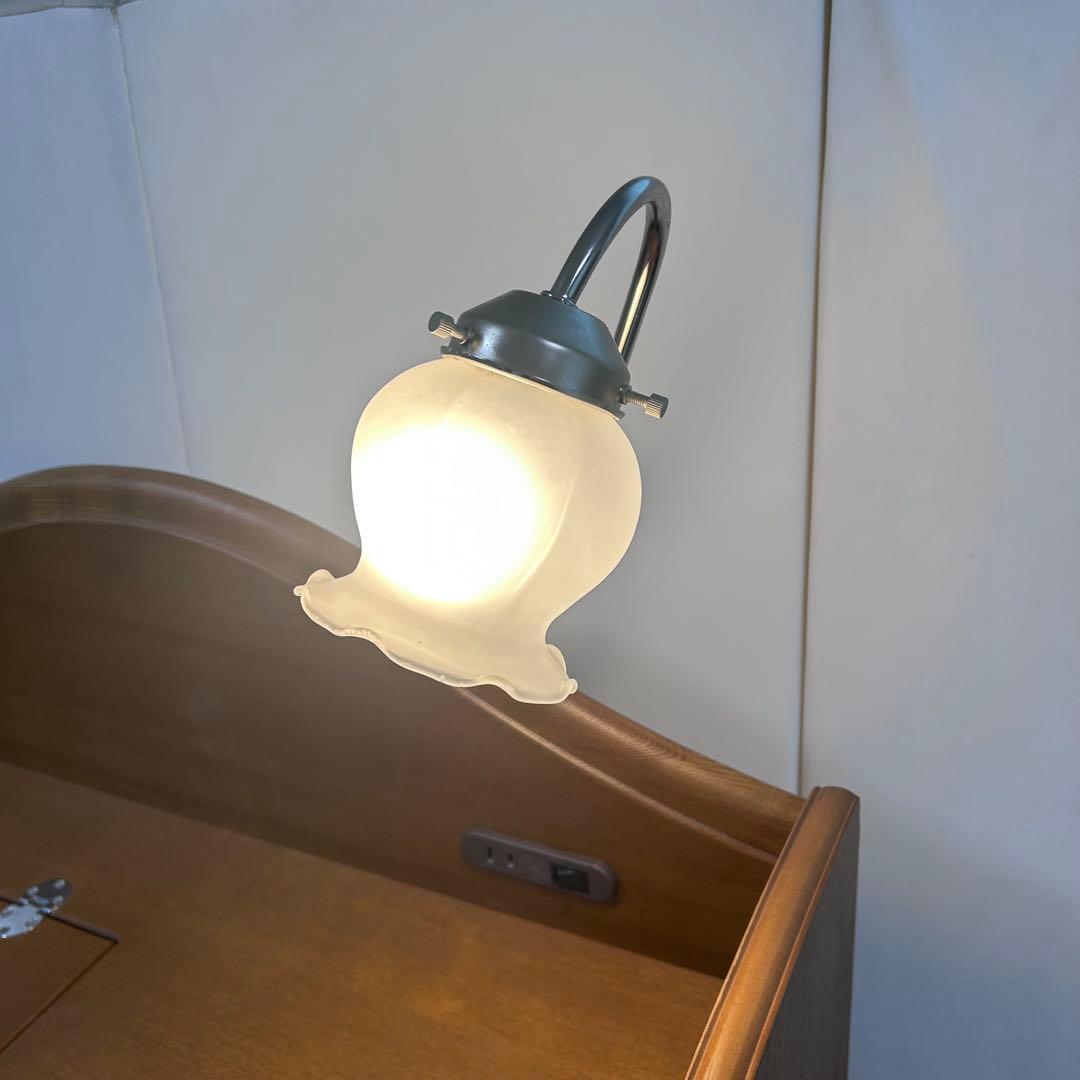 大塚家具　タモ材　デスクドレッサー　天然木　アンティークテーブルランプ　極美品