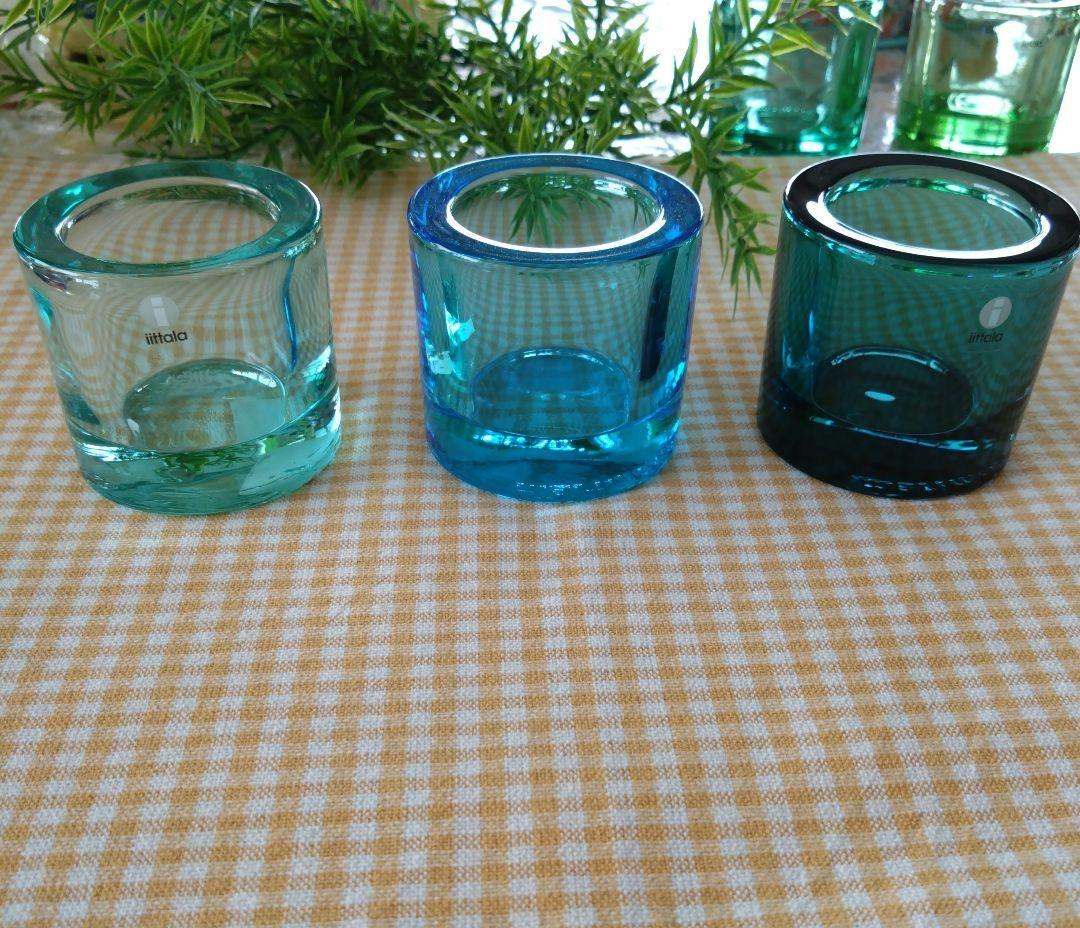 iittala kivi キャンドルホルダー グリーン系ブルー系 5個セット