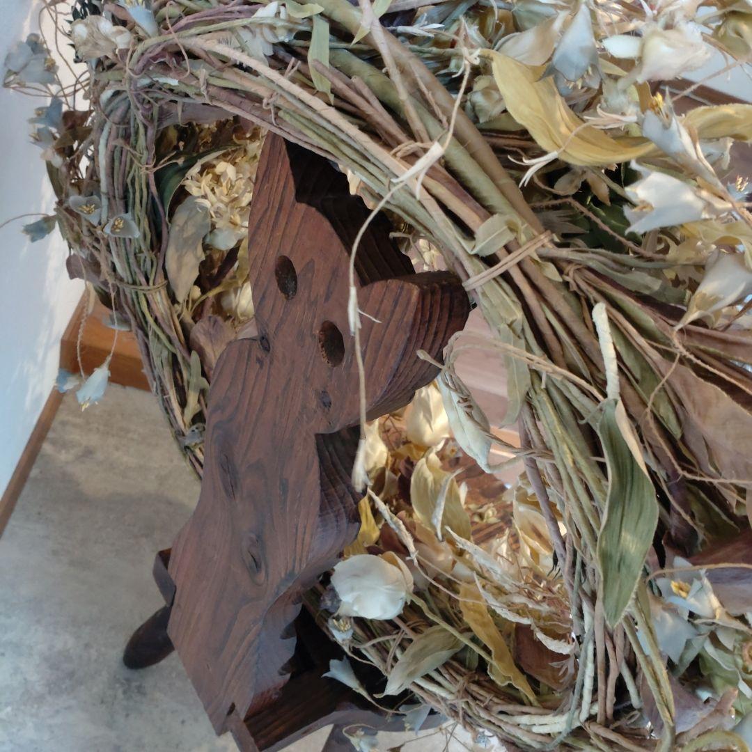 よ*☆様 アンティーク布花リース 手作り 手芸 巾80cm