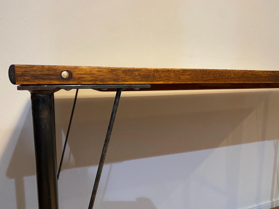 1960s デンマーク製 デスクテーブル 作業台 カスタムアイアンレッグ 仕上済