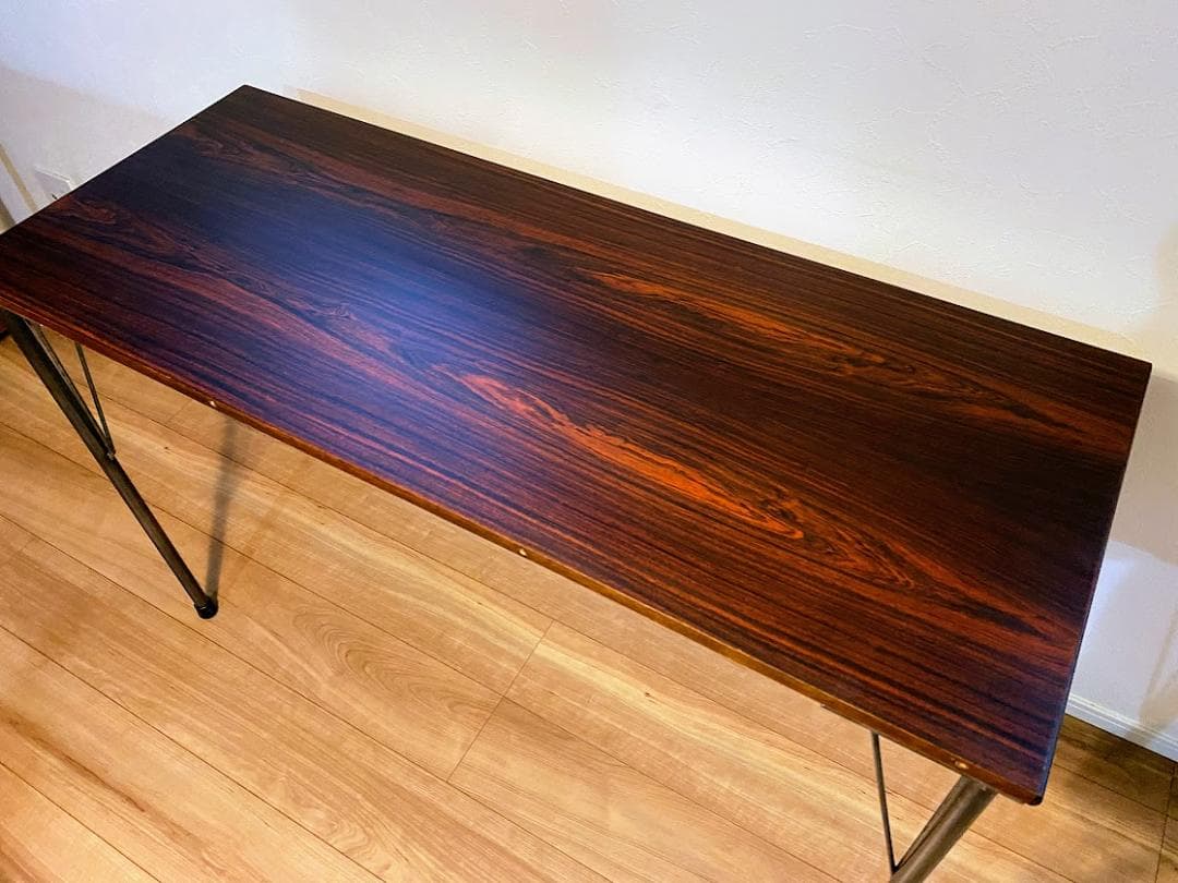 1960s デンマーク製 デスクテーブル 作業台 カスタムアイアンレッグ 仕上済