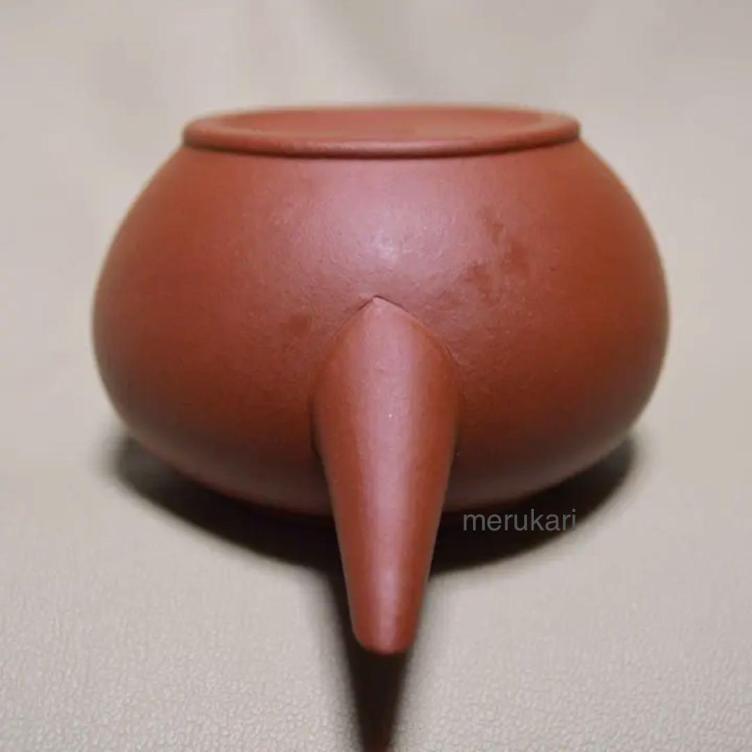 中国 宜興 紫砂壺 60年代 紫砂工藝廠 水平壺 紅泥 単孔 荊渓南孟臣製