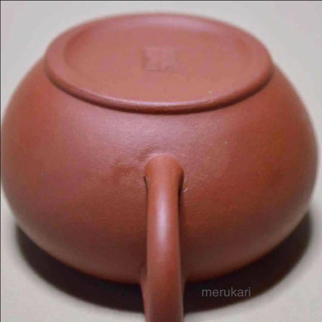 中国 宜興 紫砂壺 60年代 紫砂工藝廠 水平壺 紅泥 単孔 荊渓南孟臣製