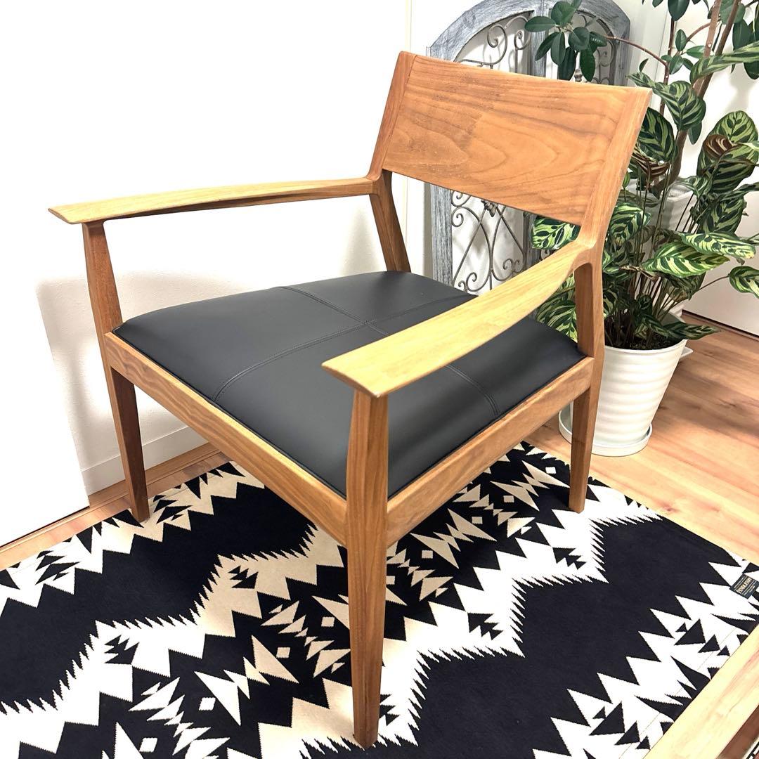 time&style ナイトフライ ラウンジチェア　ウォルナット　アームチェア①