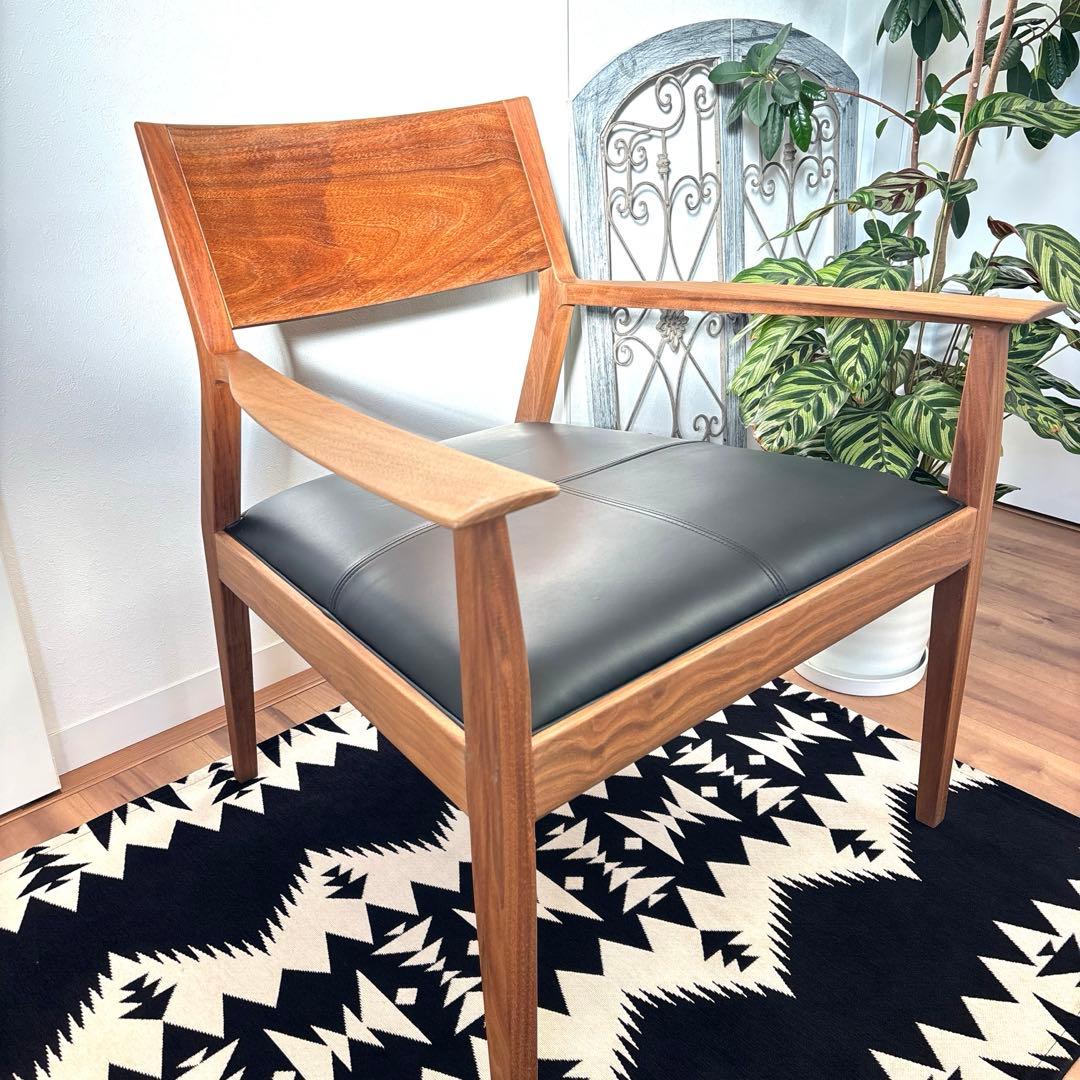 time&style ナイトフライ ラウンジチェア　ウォルナット　アームチェア①