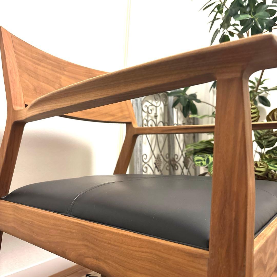 time&style ナイトフライ ラウンジチェア　ウォルナット　アームチェア①