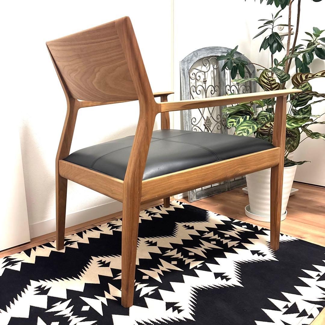 time&style ナイトフライ ラウンジチェア　ウォルナット　アームチェア①