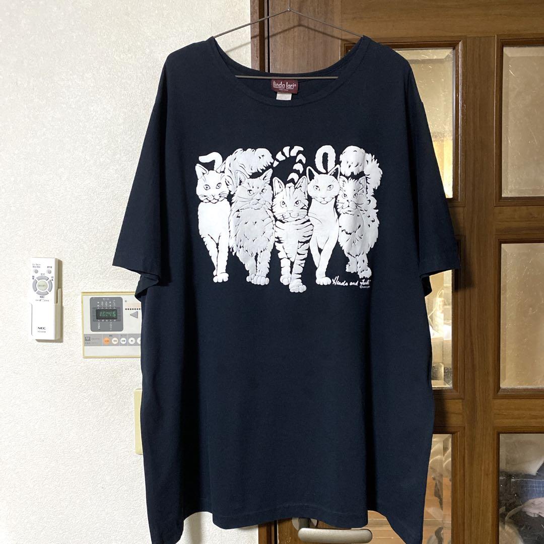 90s ネコ 猫 Tシャツ ビンテージ あいみょん着用 USA 犬 アート - メルカリ