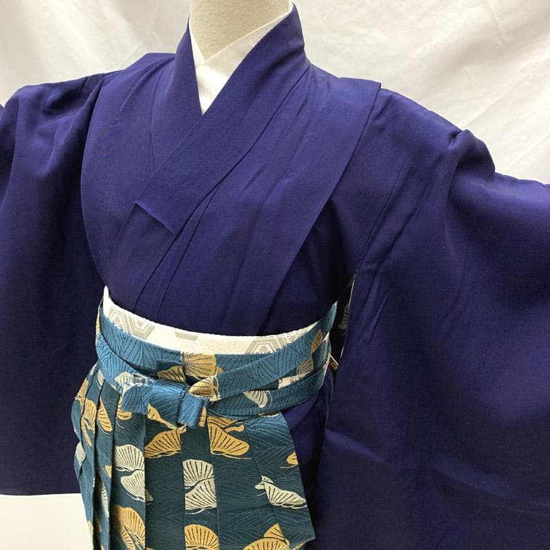 504ab11■ 七五三 7歳 男児 着物&袴&角帯 シンプル■状態良好