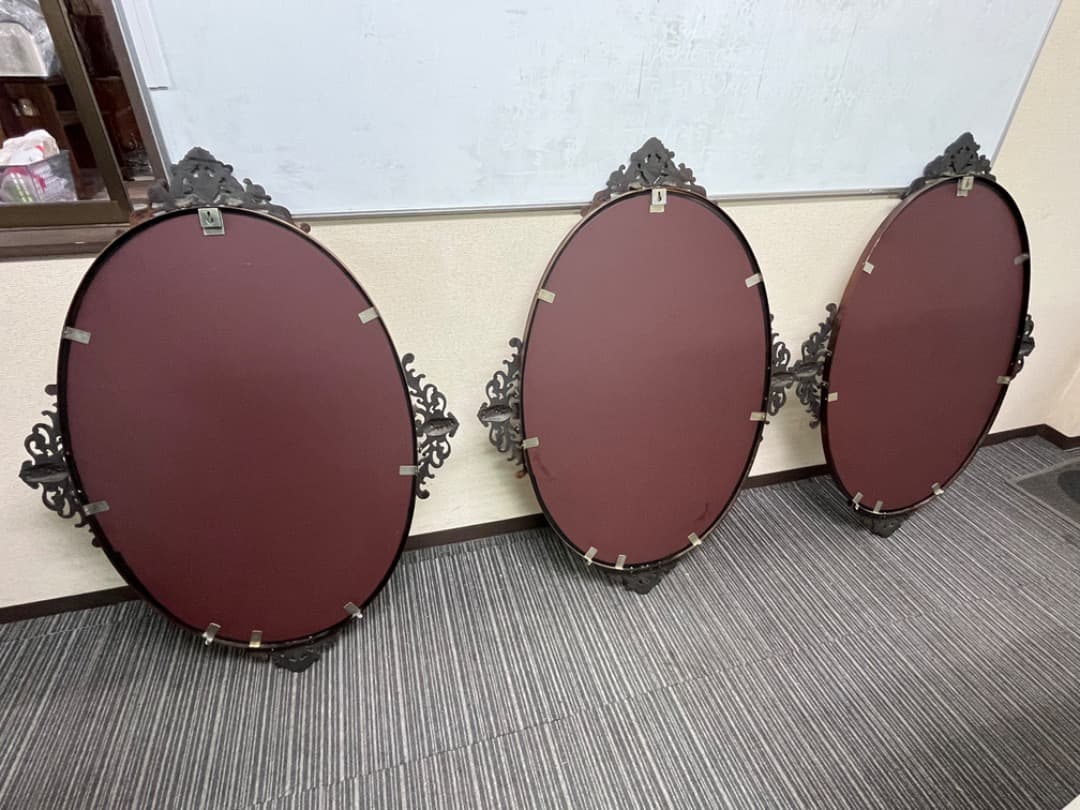 Haltan Mirror　3枚セット　大型壁掛け鏡　ヨーロピアン　f790