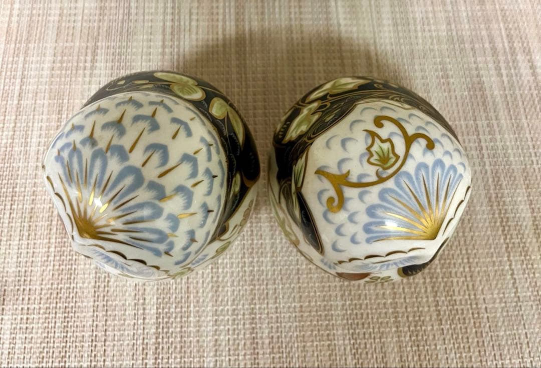 ロイヤルクラウンダービー ペーパーウエイト トワイライト＆デイブレイク オウル