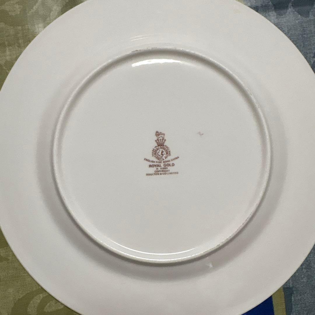 ロイヤルドルトン ロイヤルゴールド T.4980 16.5cm ケーキ皿4枚