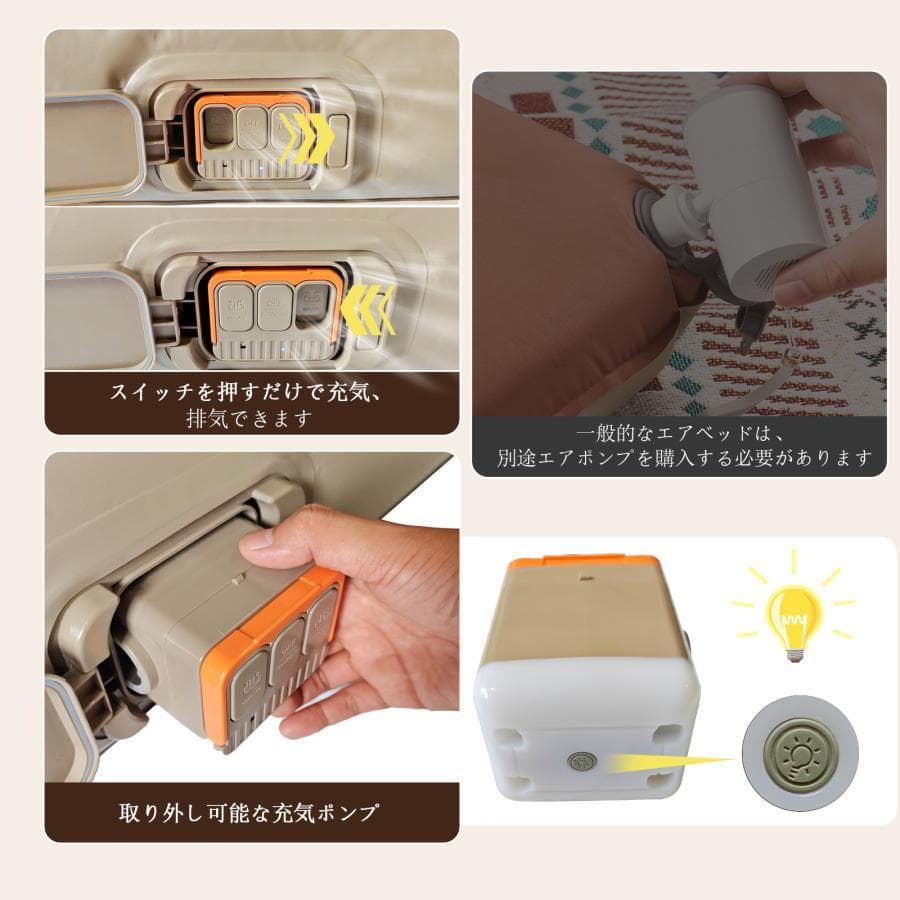 2024リニューアル エアーベッド 折り畳み式 防災用 (ダブル厚さ40cm)