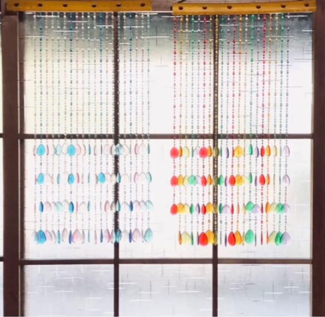 レア☆ビーズカーテン クリア 平成レトロ 昭和レトロ ポップ