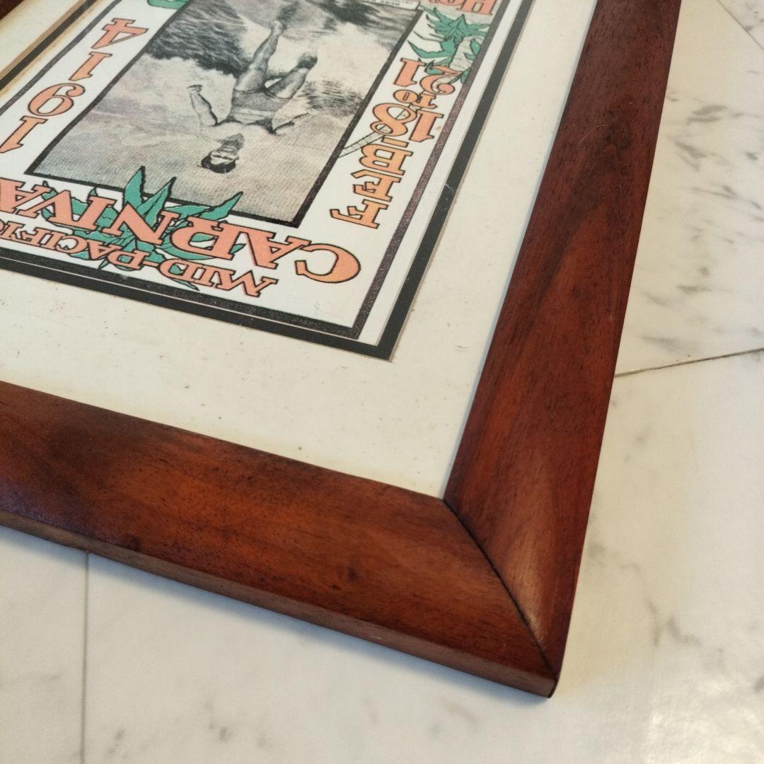 ハワイ【大きい】コアウッド製額縁1990年代当時物④ビンテージ