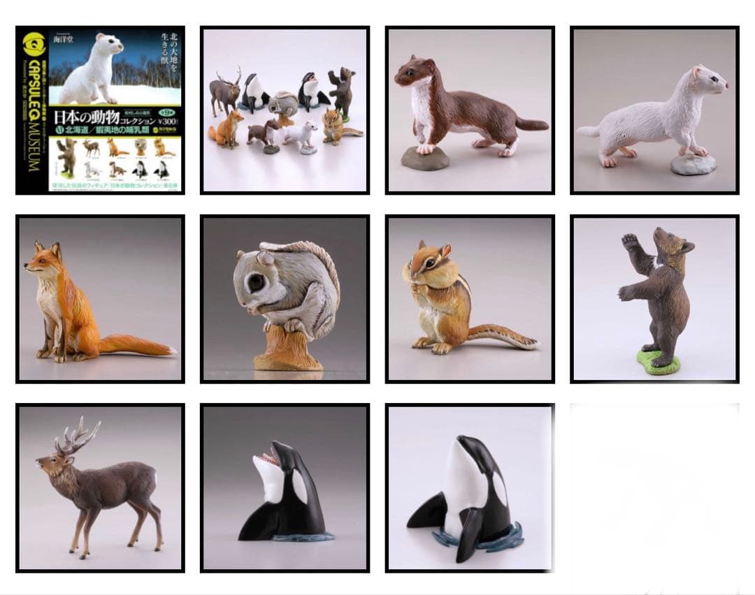 海洋堂カプセルQ 日本の動物コレクション　全９種類コンプリート