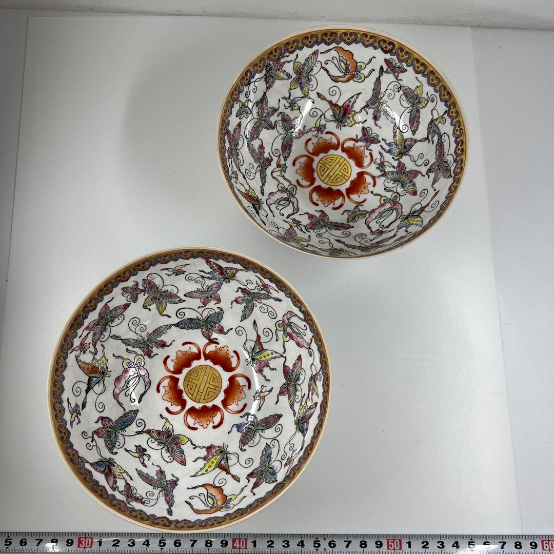 中国景徳鎮 薄胎鉢 2客 共箱 直径16.2㎝ トヒチサ 東な7-0610⭐︎2F