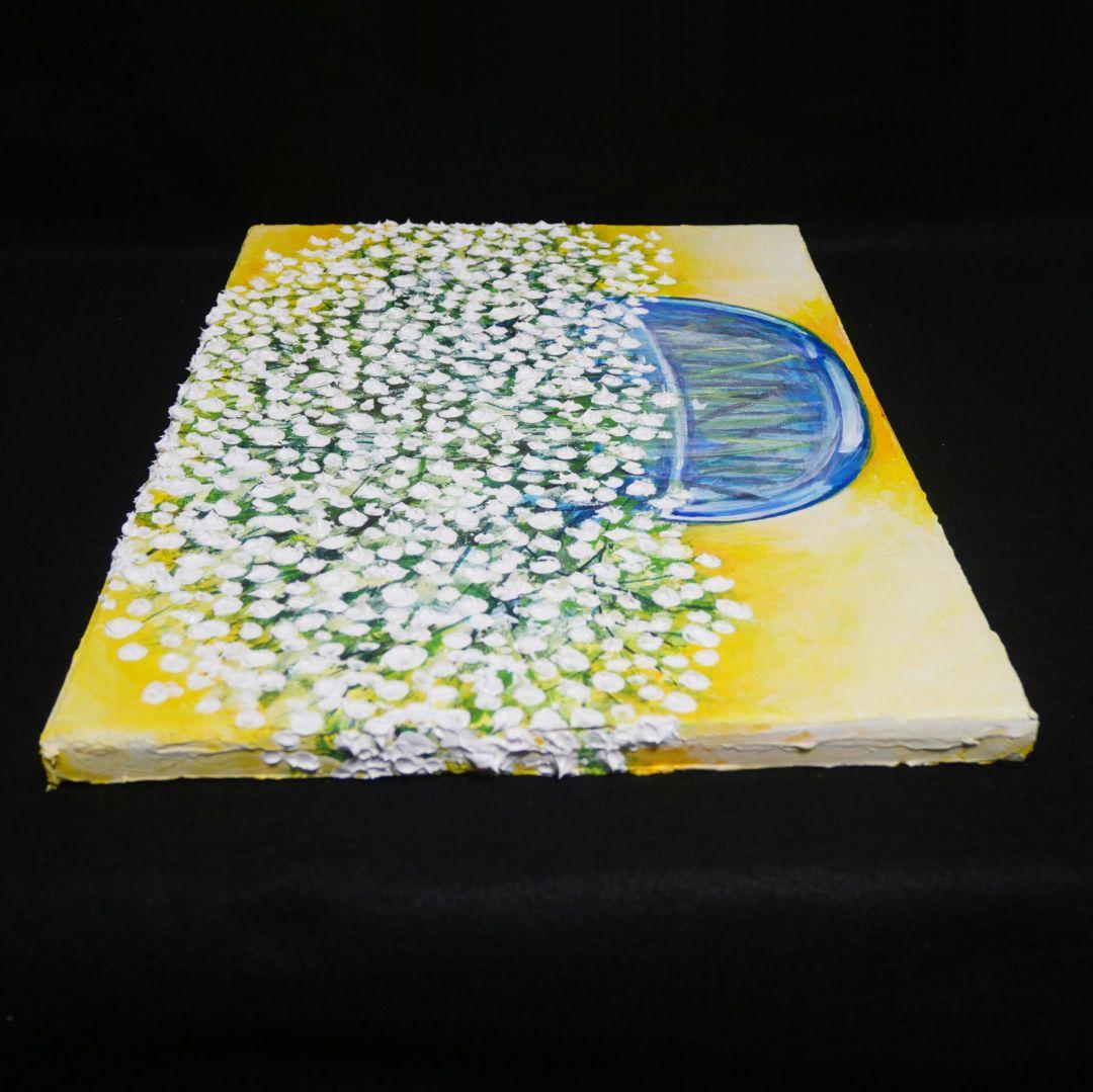 油絵 油彩 油彩画 絵 絵画 【カスミソウ 】