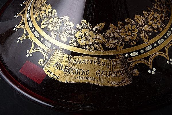 u96アンティーク美術館級フランス アントワーヌ ヴァトー画 ムラーノガラス