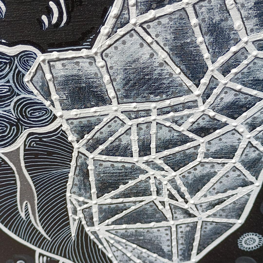 現代美術、Oharu S10号アクリル ホワイトストーン出品作 - メルカリ